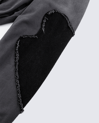 Distressed Star Patchwork Oversized Sweatshirt