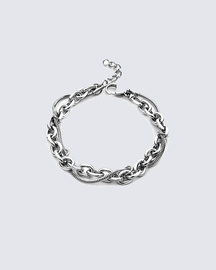 KIIKIO Titanium Steel Lava Wrap Bracelet with Unique Design