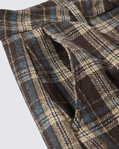 American Vintage Multi-Pocket Checkered Cargo Pants