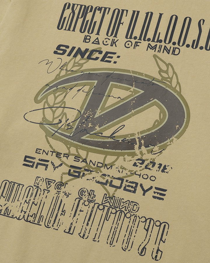 Patchwork Print Design Long-Sleeve T-Shirt