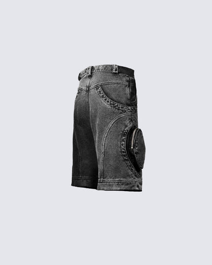 KIIKIO Heavy Craft Distressed Large Pocket Shorts