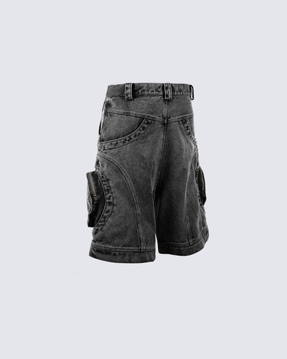 KIIKIO Heavy Craft Distressed Large Pocket Shorts