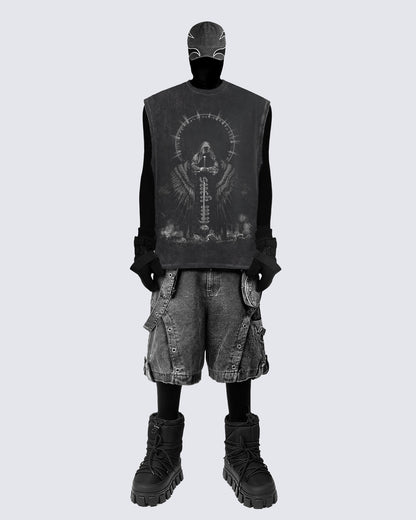 Vintage Faded Printed Tank Top