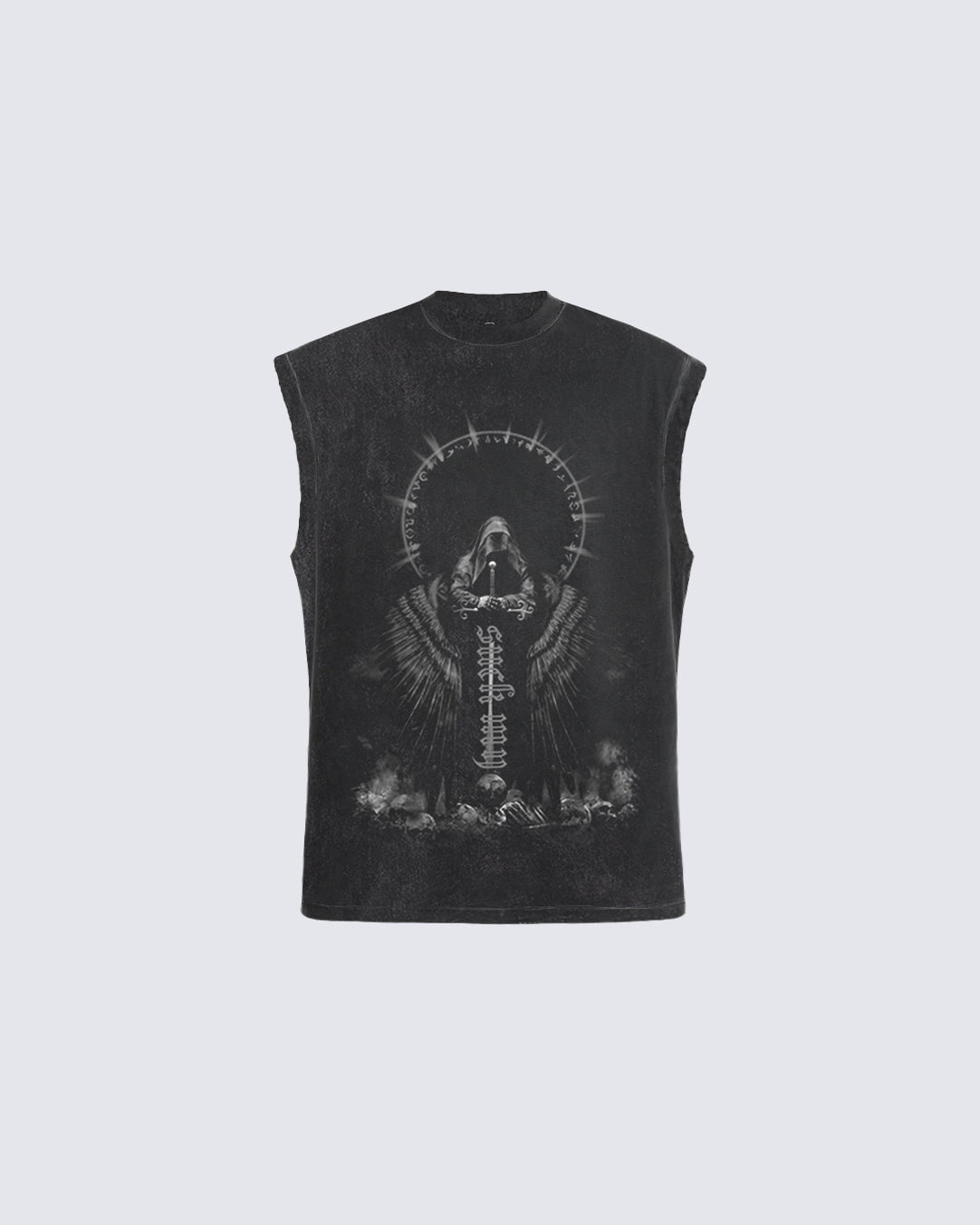 Vintage Faded Printed Tank Top