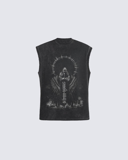 Vintage Faded Printed Tank Top