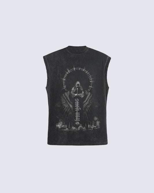 Vintage Faded Printed Tank Top