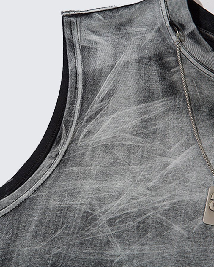 Gradient Wash Pendant Street Tank Top