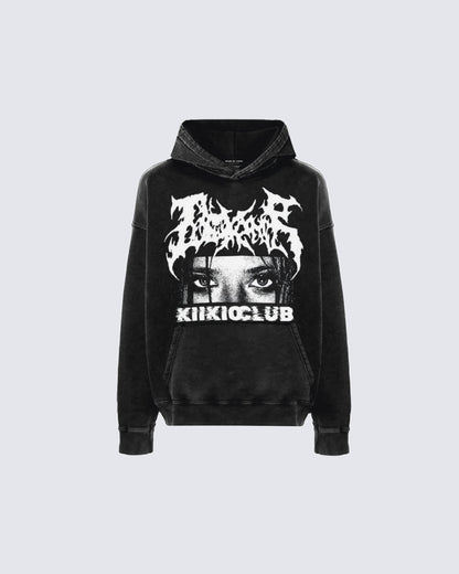 KIIKIOCLUB Street Fashion Print Hoodie