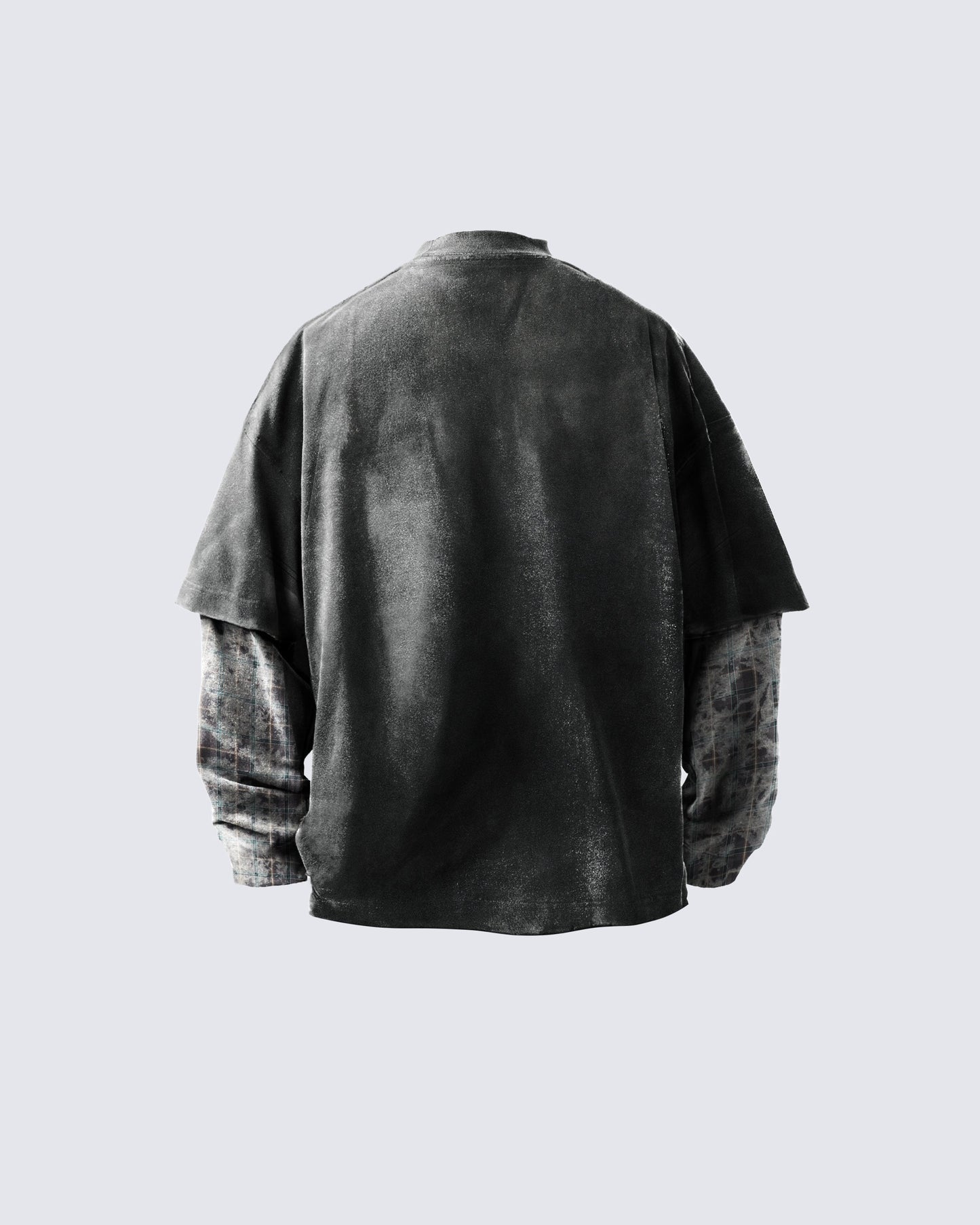 Streetwear Vintage Washed Layered Graphic Hoodie