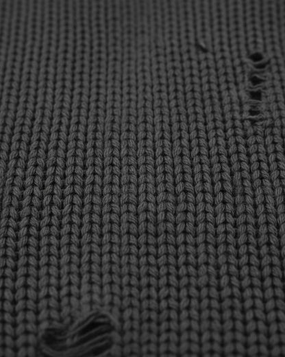 KIIKIO Destroyed Knitted Sweater Plush Coat