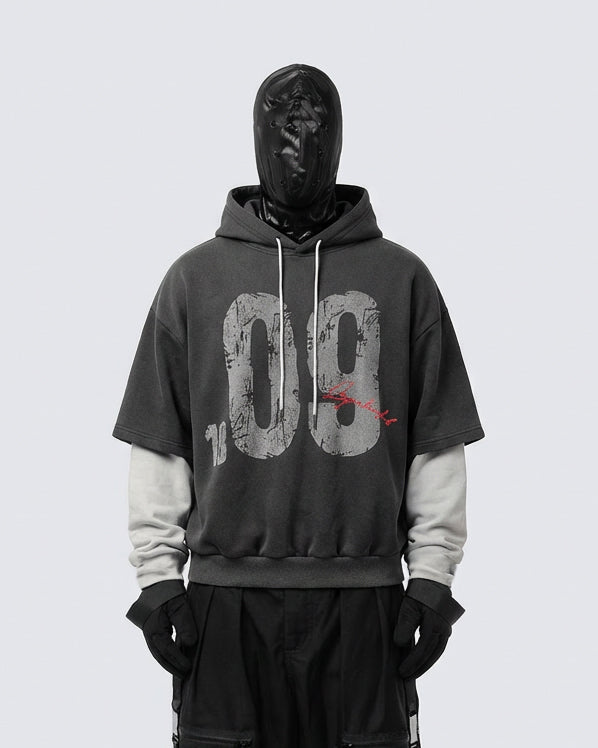 Layered Jersey Hoodie