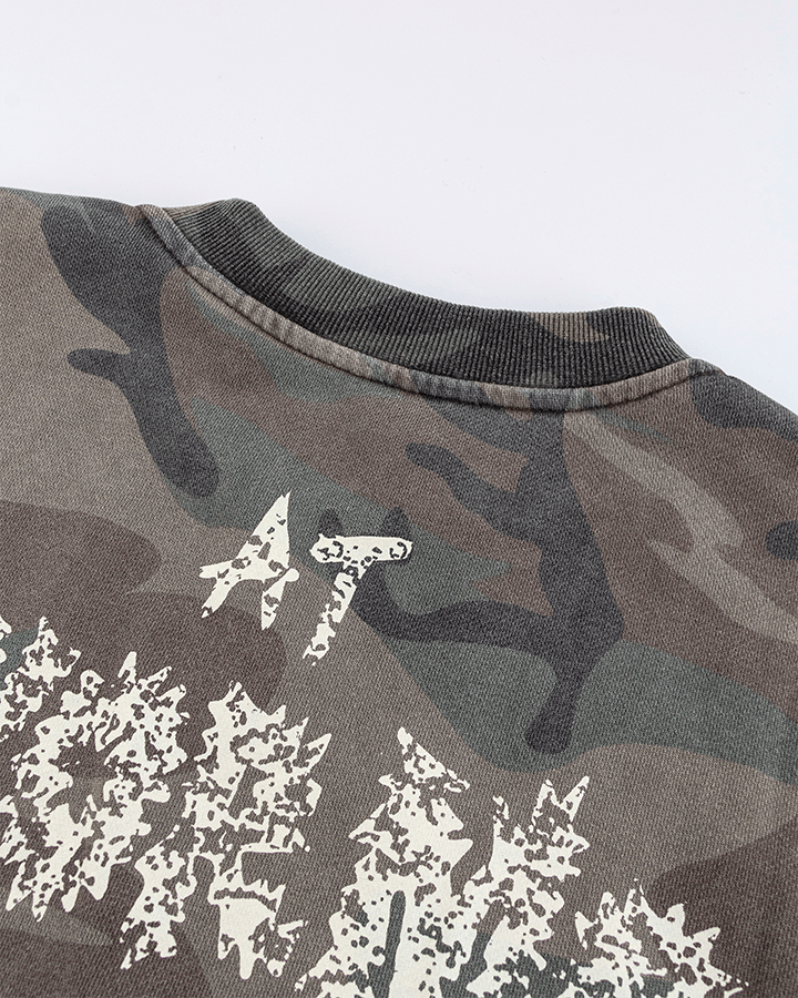 Graffiti Camo Sleeveless Oversized T-Shirt