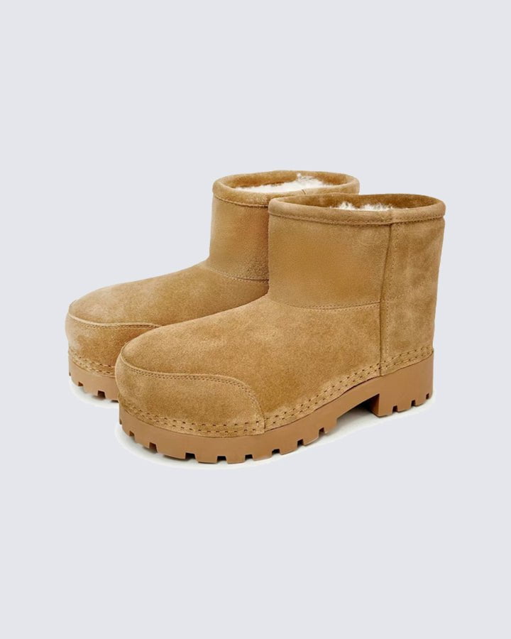 Thick Sole Sheepskin Short Snow Boots