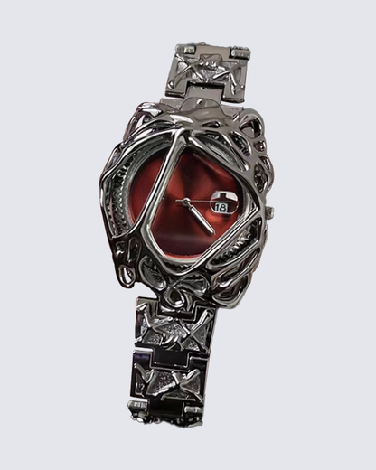 Y2K Abstract Metal Frame Watch