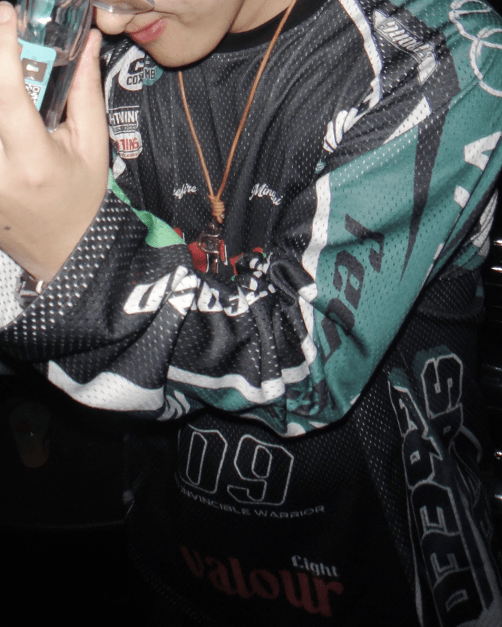 Racing Graphic Long Sleeve Mesh Jersey