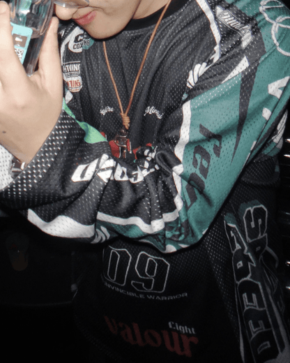 Racing Graphic Long Sleeve Mesh Jersey