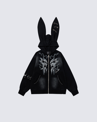 Gothic Bunny Ear Hoodie
