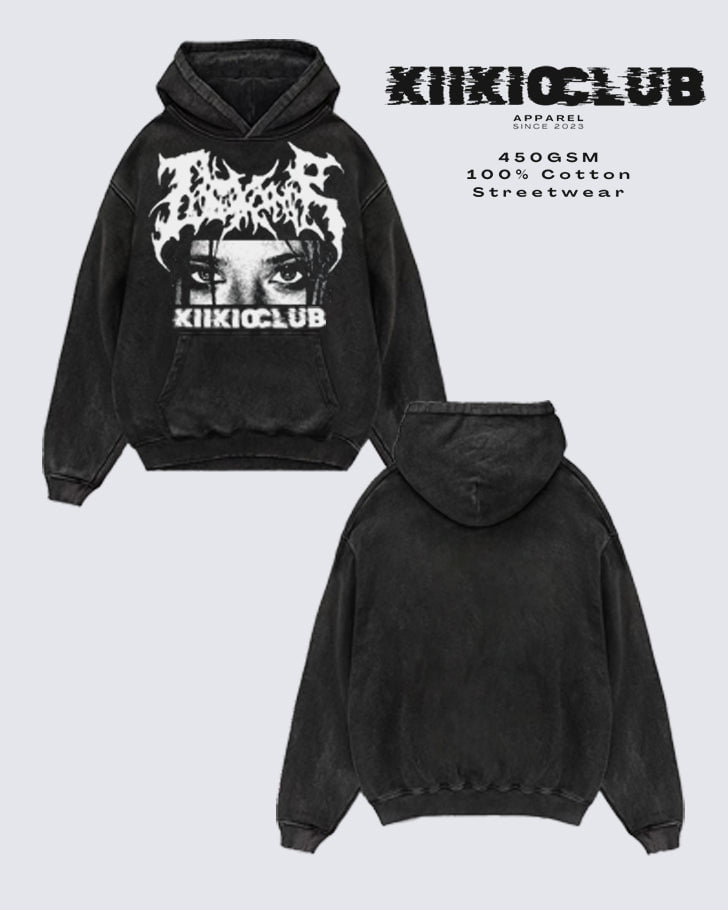 KIIKIOCLUB Street Fashion Print Hoodie