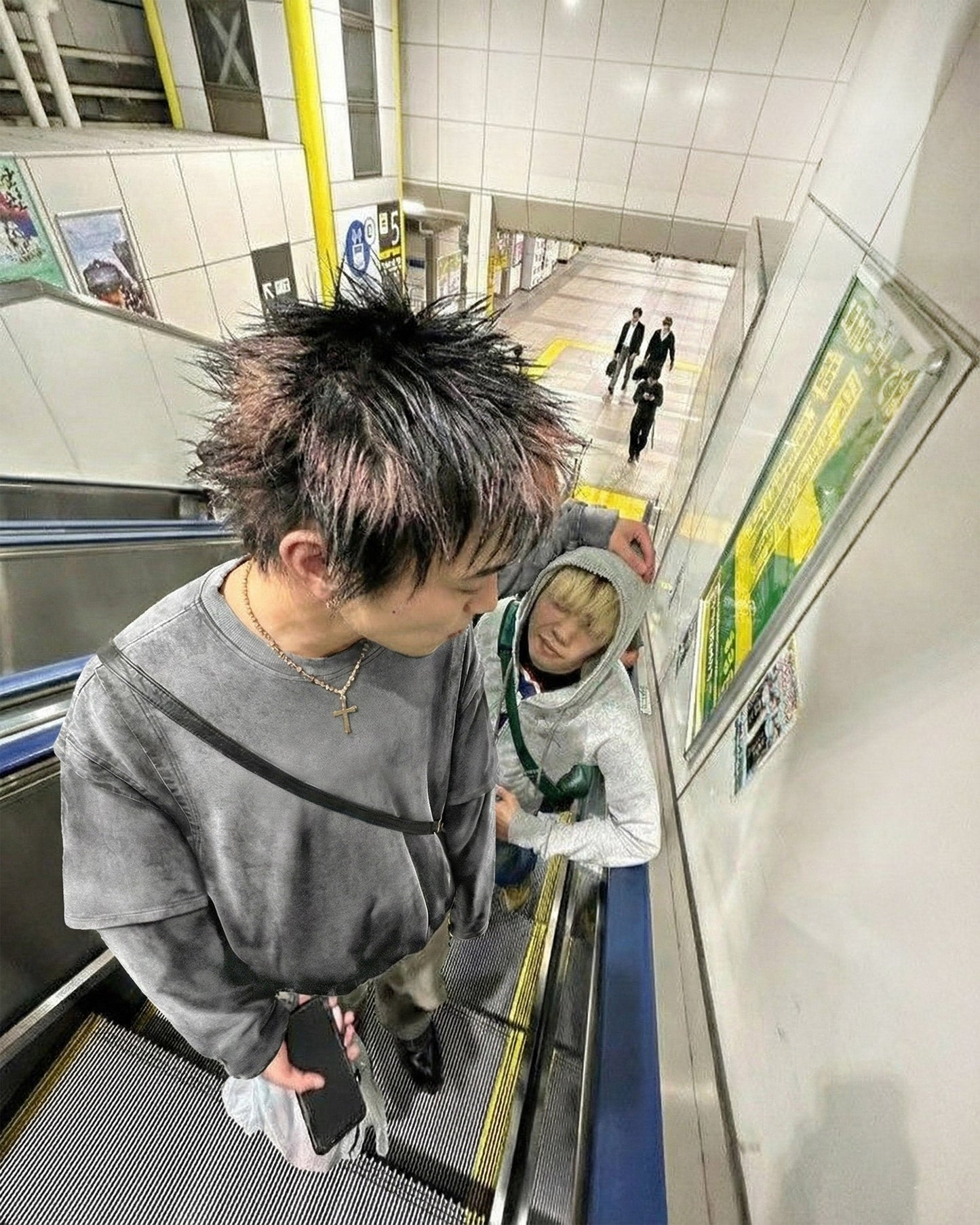 KIIKIO-Vintage Washed Layered Long-T-Shirt