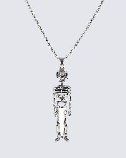 Skull Skeleton Metal Necklace