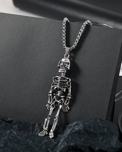 Skull Skeleton Metal Necklace
