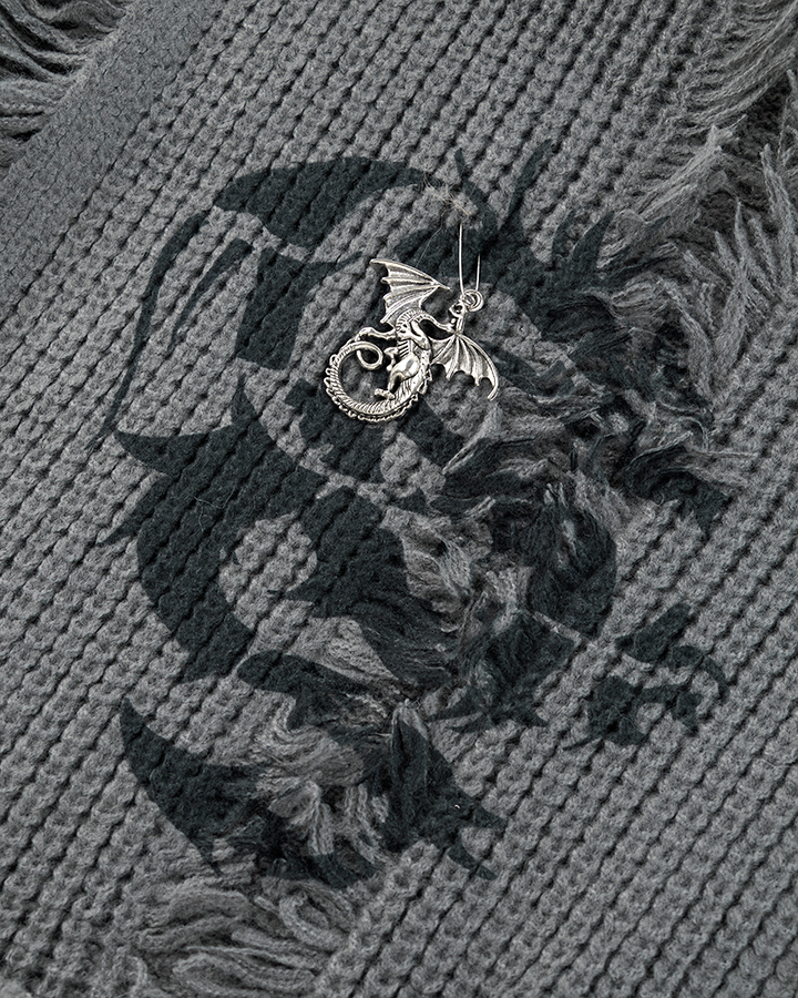 Distressed Long Knit Cardigan Coat