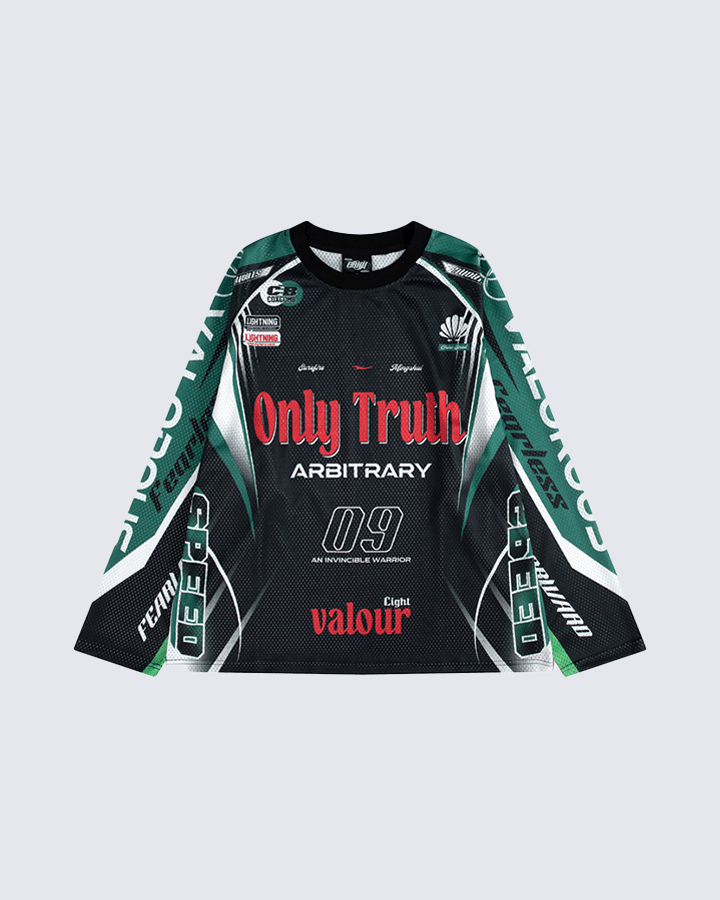 Racing Graphic Long Sleeve Mesh Jersey