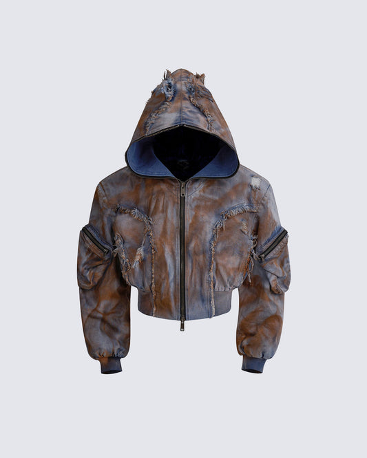 Wasteland Hooded Mud-Dye Jacket