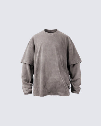 Waffle Layered Vintage Tee