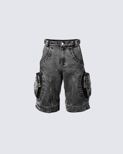 KIIKIO Heavy Craft Distressed Large Pocket Shorts