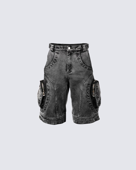 KIIKIO Heavy Craft Distressed Large Pocket Shorts