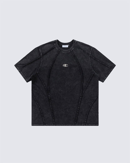 Split Raw Edge Short Sleeve T-Shirt