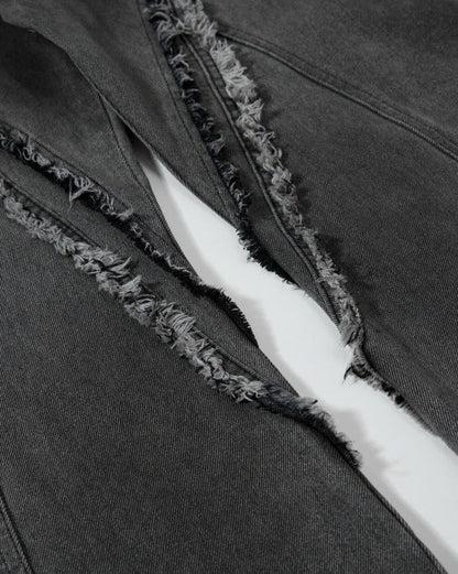 Patchwork Frayed Cargo Pants