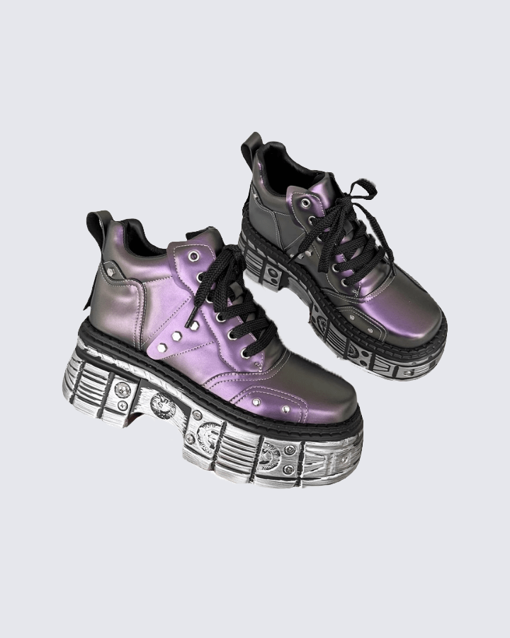 Cyberpunk Chunky Platform Sneakers – Futuristic Streetwear Boots