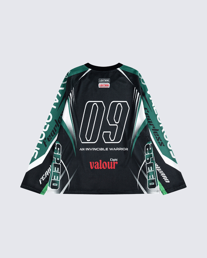 Racing Graphic Long Sleeve Mesh Jersey