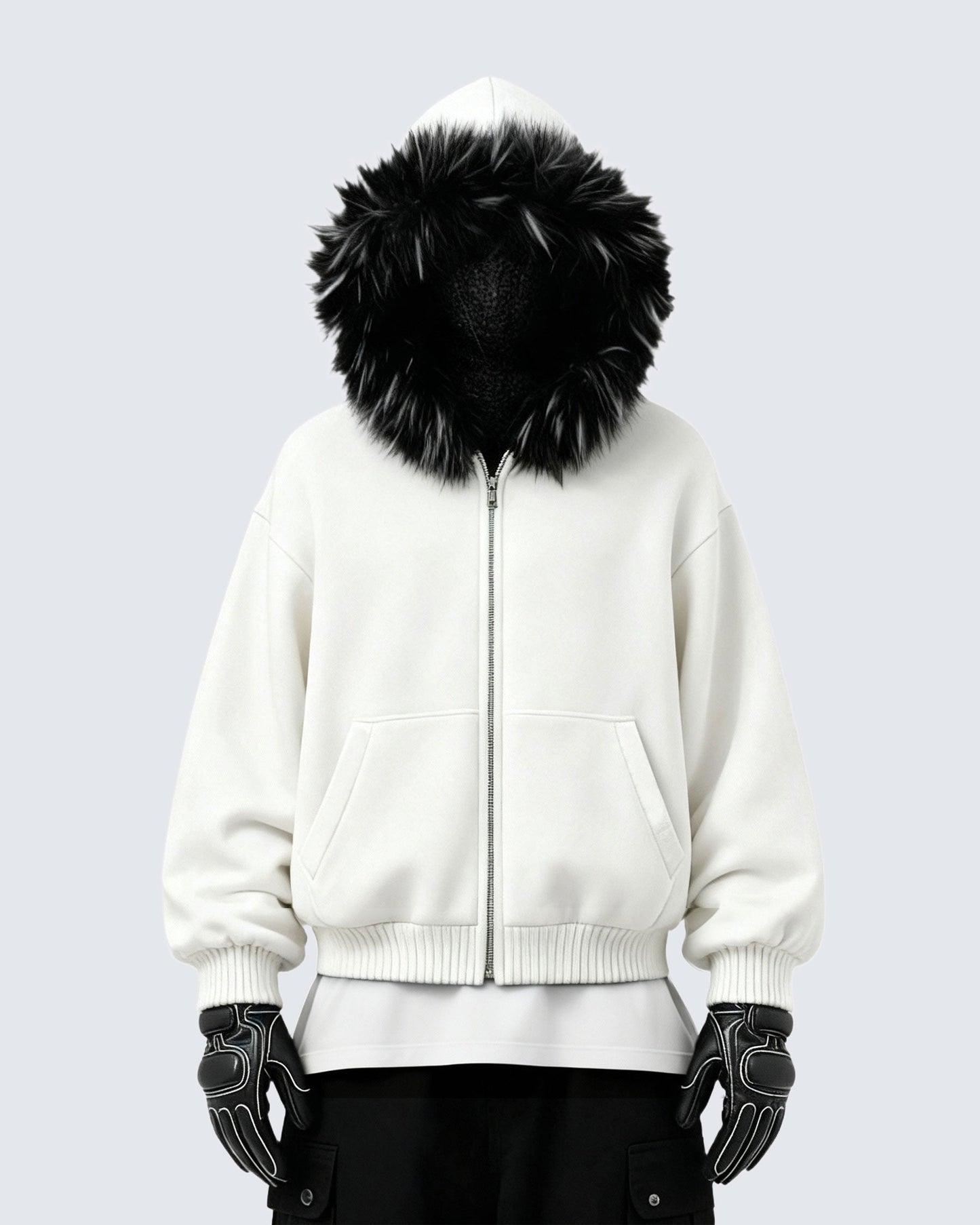 KIIKIO Fur Collar Cozy Hoodie