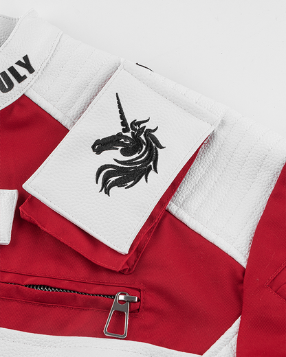 KIIKIO Racing Style Graphic Oversized Jacket