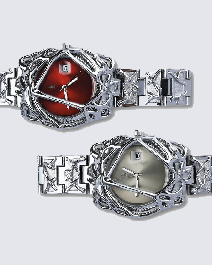 Y2K Abstract Metal Frame Watch