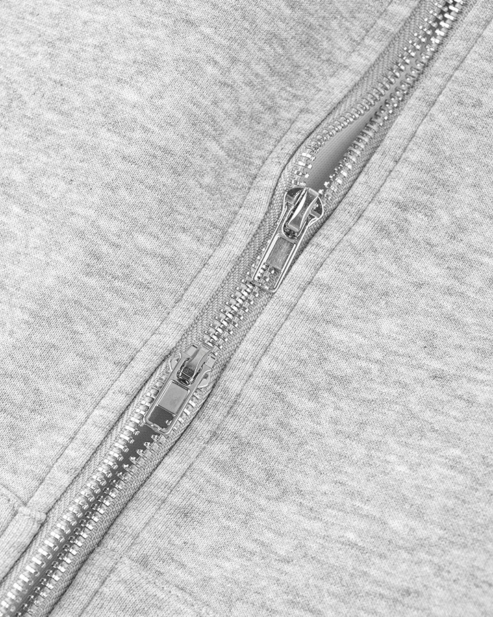 Plaid-Lined Dual-Wear Zip Hoodie