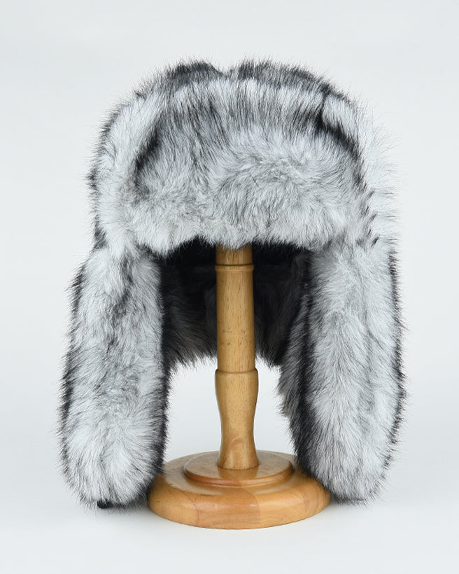 Faux Mink Long-Fur Trapper Hat
