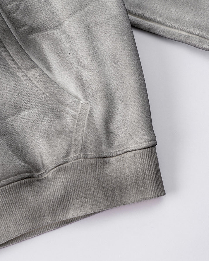 Washed Distressed Dirty Effect Pullover Hoodie