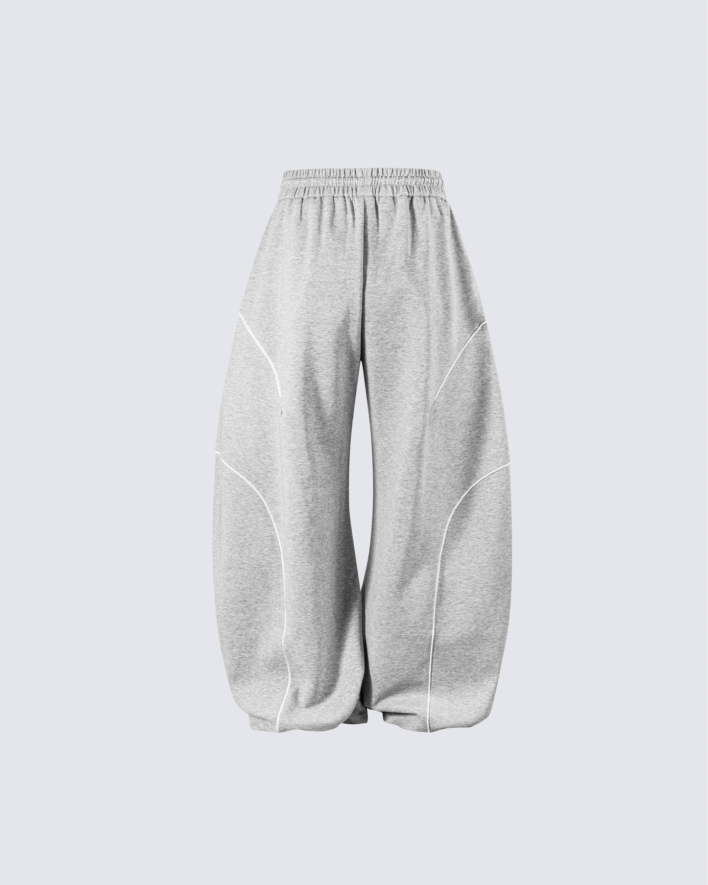 Loose-Fit Sweatpants with White Piping