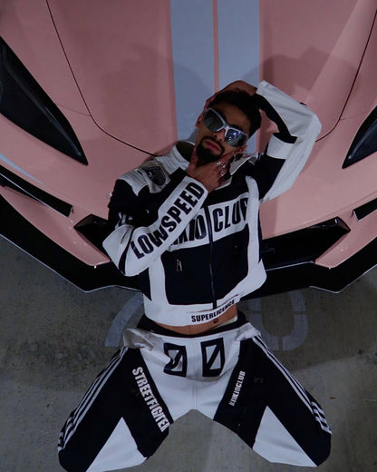 KIIKIO Racing Style Graphic Oversized Jacket