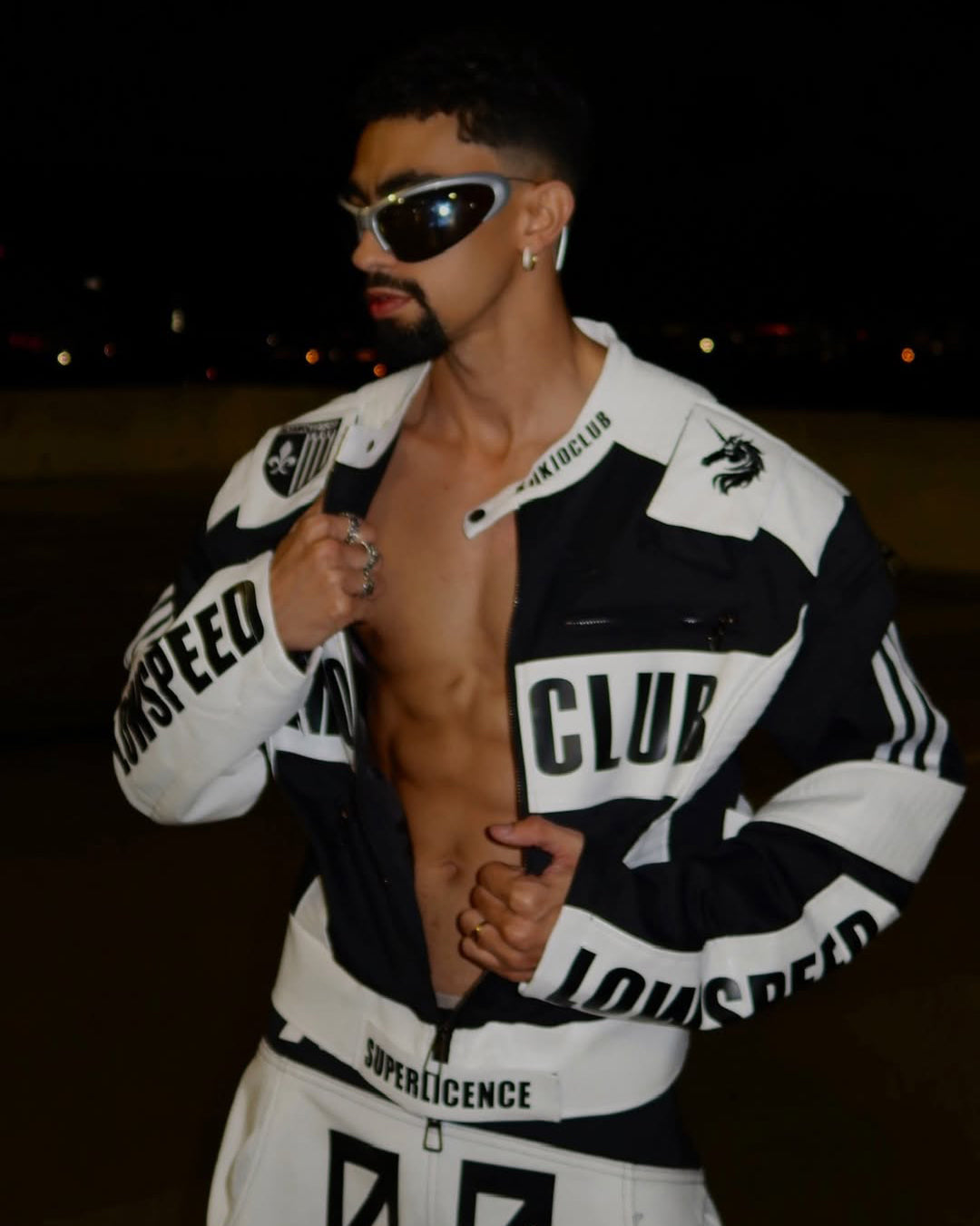 KIIKIO Racing Style Graphic Oversized Jacket