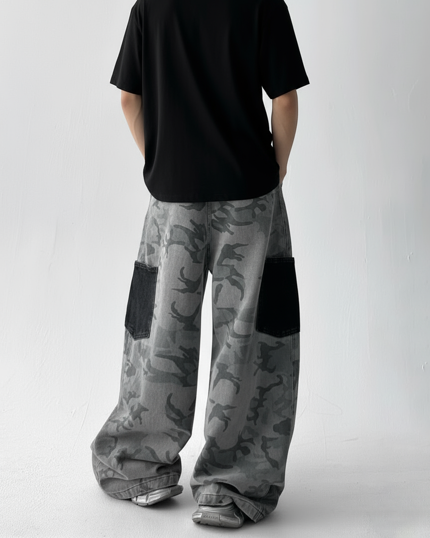 Lightning Camo Washed Blade Jeans