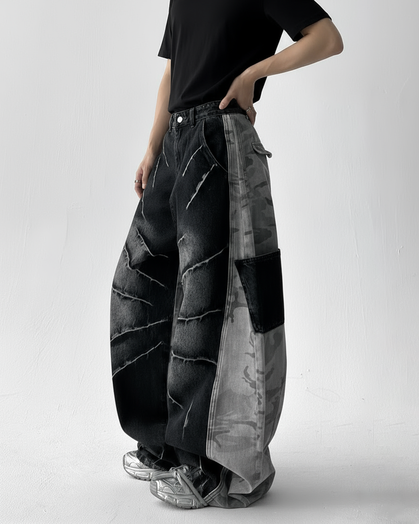 Lightning Camo Washed Blade Jeans