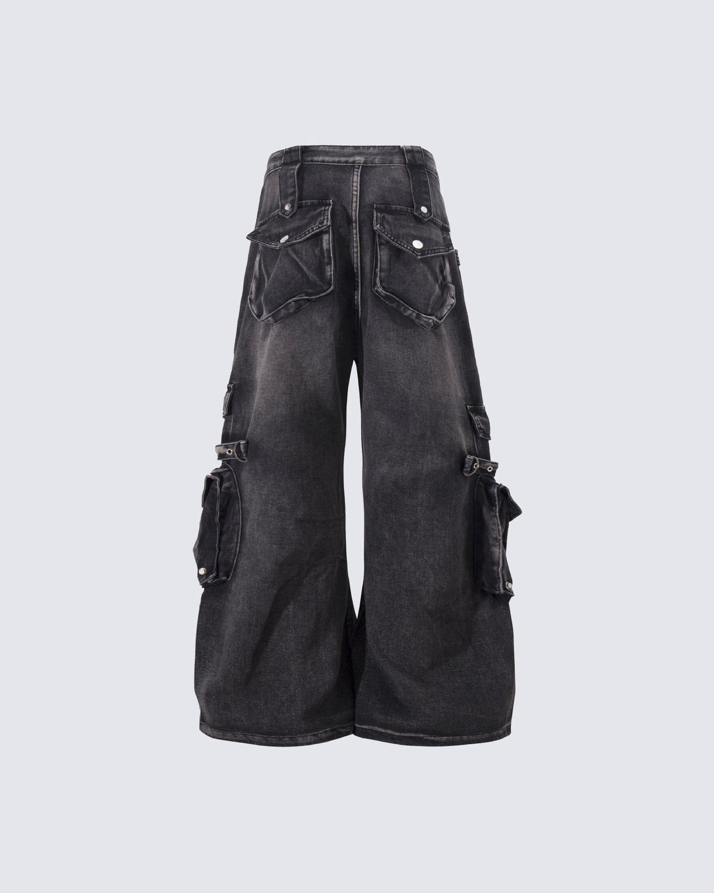 Vintage Streetwear Cargo Flared Jeans