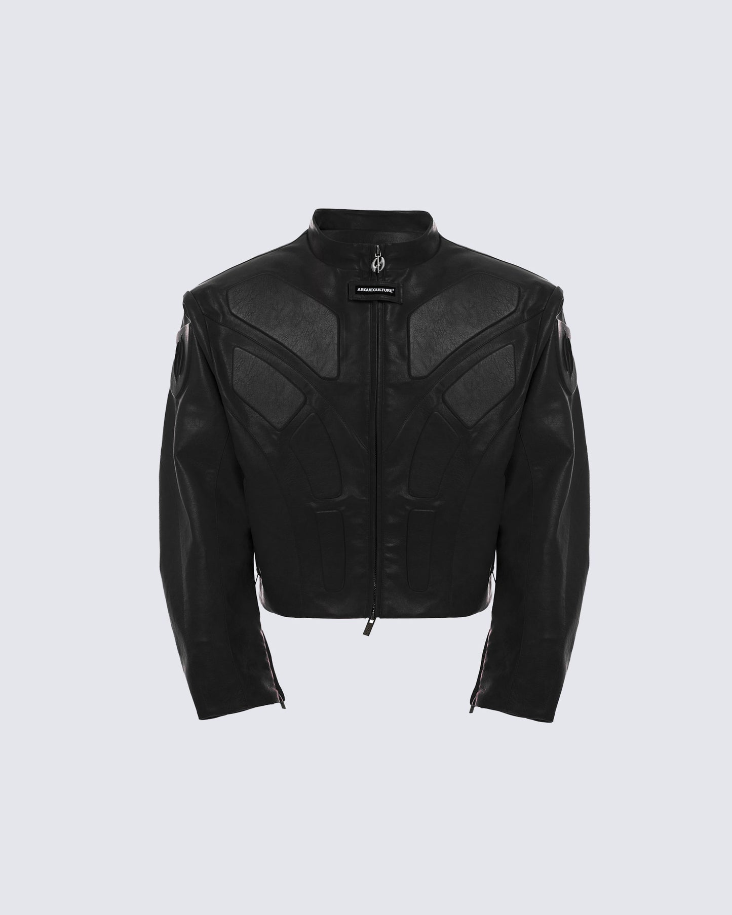 Futuristic Armor-Style Biker Jacket