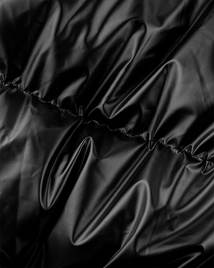 Glossy Fleece-Lined Puffer Jacket