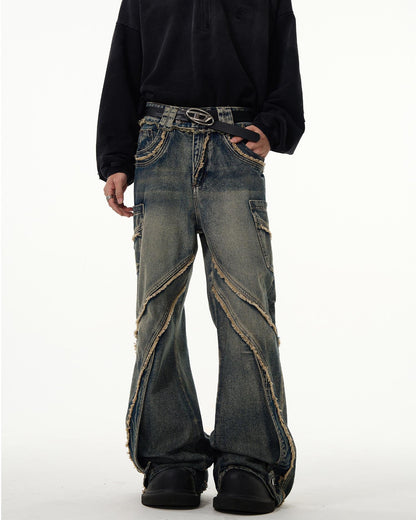 KIIKIO Vintage Raw Edge Jeans